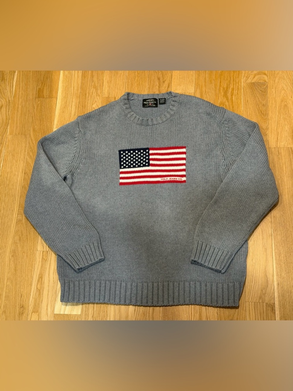 Vintage Ralph Lauren USA Flag Knit Sweater XL - Picture 5 of 11